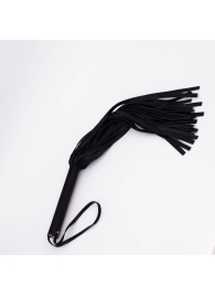 Черный кожаный флоггер - 45 см. - Crazy Handmade - купить с доставкой в Магнитогорске