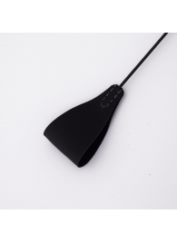 Стек с широким черным кожаным наконечником и металлической ручкой - 67 см. - Crazy Handmade - купить с доставкой в Магнитогорске