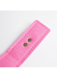 Черно-розовый ошейник с золотистой фурнитурой - Crazy Handmade - купить с доставкой в Магнитогорске