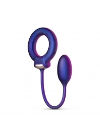 Фиолетовое эрекционное виброкольцо с анальным шариком Eclipse - ONE DC B.V. - в Магнитогорске купить с доставкой