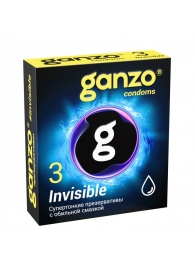 Супертонкие презервативы Ganzo Invisible - 3 шт. - Ganzo - купить с доставкой в Магнитогорске