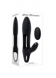 Черная насадка на пенис с вибрацией Nautilus - Zero Tolerance - в Магнитогорске купить с доставкой
