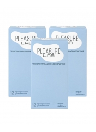 Набор из 3 упаковок ультратонких презервативов Pleasure Lab (по 12 шт.) - Pleasure Lab - купить с доставкой в Магнитогорске
