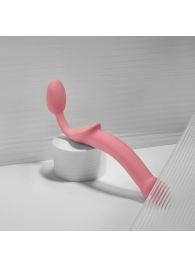 Розовый безремневой страпон Strap-on-me Semi-Realistic Bendable Strap-On size S - Strap-on-me - купить с доставкой в Магнитогорске