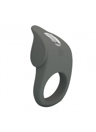 Серое эрекционное кольцо с вибростимуляцией клитора Alto - Baile - в Магнитогорске купить с доставкой