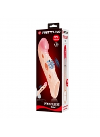 Телесная удлиняющая насадка с рельефом и вибрацией Brad - 21,3 см. - Baile - в Магнитогорске купить с доставкой