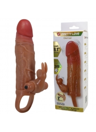 Карамельная вибронасадка с клиторальным стимулятором Osmar - 20,5 см. - Baile - в Магнитогорске купить с доставкой