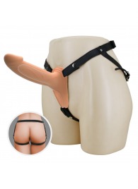 Телесный полый мужской страпон London - 16,8 см. - Baile - купить с доставкой в Магнитогорске