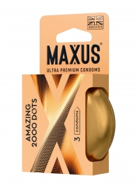 Точечные презервативы MAXUS 2000 Amazing Dots с железным кейсом - 3 шт. - Maxus - купить с доставкой в Магнитогорске