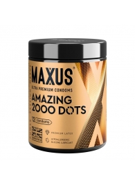 Точечные презервативы MAXUS 2000 Amazing Dots с железным кейсом - 12 шт. - Maxus - купить с доставкой в Магнитогорске