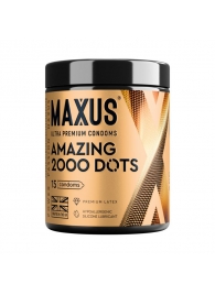 Точечные презервативы MAXUS 2000 Amazing Dots с железным кейсом - 15 шт. - Maxus - купить с доставкой в Магнитогорске
