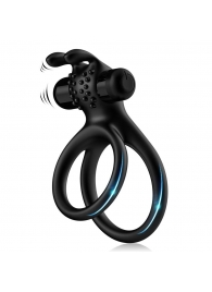 Черное эрекционное виброкольцо с подхватом мошонки Stay Hard - Boys of Toys - в Магнитогорске купить с доставкой