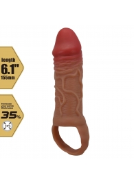 Реалистичная насадка на член Peirre - 15,5 см. - Baile - в Магнитогорске купить с доставкой