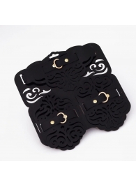 Фигурный набор для БДСМ-игр с узорами и золотистой фурнитурой - Crazy Handmade - купить с доставкой в Магнитогорске