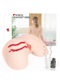 Мастурбатор-полуторс с двойным слоем материала и вибрацией Jenny Onahole Real Hips - KOKOS - в Магнитогорске купить с доставкой