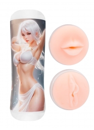 Двусторонний мастурбатор в колбе аниме - вагина и ротик - Tokyo Style - в Магнитогорске купить с доставкой