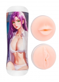 Двусторонний мастурбатор аниме - ротик и вагина - Tokyo Style - в Магнитогорске купить с доставкой