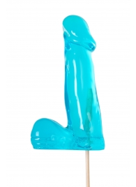 Голубой леденец в форме члена со вкусом блю кюрасао - 173 гр. - Sosuчki - купить с доставкой в Магнитогорске