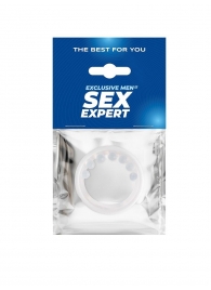 Эрекционное кольцо с мягкой стимулирующей насадкой - Sex Expert - в Магнитогорске купить с доставкой