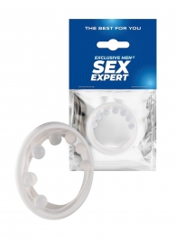 Эрекционное кольцо с мягкой стимулирующей насадкой - Sex Expert - в Магнитогорске купить с доставкой
