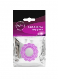 Лиловое эрекционное кольцо с 2 рядами стимулирующих шариков - Erowoman-Eroman - в Магнитогорске купить с доставкой