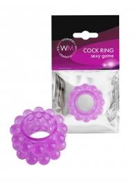 Лиловое эрекционное кольцо с 2 рядами стимулирующих шариков - Erowoman-Eroman - в Магнитогорске купить с доставкой