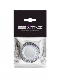 Эластичное эрекционное колечко с черными «ресничками» - Sextaz - в Магнитогорске купить с доставкой