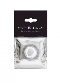 Эластичное эрекционное кольцо с длинными черными «ресничками» - Sextaz - в Магнитогорске купить с доставкой