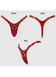 Красный пояс для фиксации насадок Strap-On-Me Leatherette Harness Fabulous - Strap-on-me - купить с доставкой в Магнитогорске