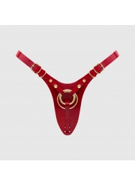 Красный пояс для фиксации насадок Strap-On-Me Leatherette Harness Fabulous - Strap-on-me - купить с доставкой в Магнитогорске