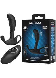 Черный изогнутый массажёр простаты с вибрацией и пультом ДУ - Baile - в Магнитогорске купить с доставкой