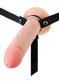 Мужской полый страпон на регулируемых ремешках - 22 см. - Sex Expert - купить с доставкой в Магнитогорске