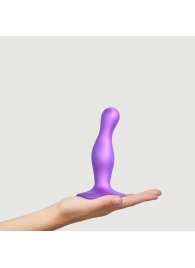 Фиолетовая насадка Strap-On-Me Dildo Plug Curvy size S - Strap-on-me - купить с доставкой в Магнитогорске