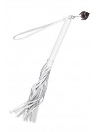 Белая кожаная плеть - 50 см. - Pecado - купить с доставкой в Магнитогорске