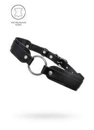 Черный кожаный чокер-ошейник со скруглёнными углами - Pecado - купить с доставкой в Магнитогорске