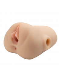 Телесный мастурбатор с вибрацией Double Pounder Vibrating Squeeze Stroker - Pipedream - в Магнитогорске купить с доставкой