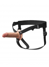 Телесный пустотелый фаллопротез 5’’ Hollow Silicone Strap-On - 14 см. - Pipedream - купить с доставкой в Магнитогорске