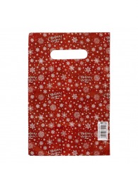 Красный подарочный новогодний пакет с вырубной ручкой (20х30 см) - Сима-Ленд - купить с доставкой в Магнитогорске