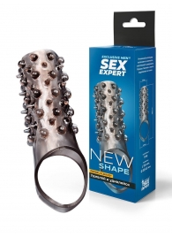 Дымчатая насадка на пенис с шипами и выпуклостями - 12,5 см. - Sex Expert - в Магнитогорске купить с доставкой