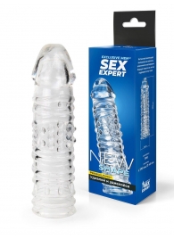 Прозрачная закрытая насадка на пенис - 17 см. - Sex Expert - в Магнитогорске купить с доставкой