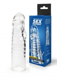 Прозрачная закрытая насадка на член - 15 см. - Sex Expert - в Магнитогорске купить с доставкой