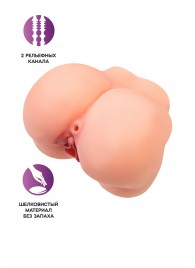 Реалистичный мастурбатор в форме попки с 2 любовными входами - No Name - в Магнитогорске купить с доставкой