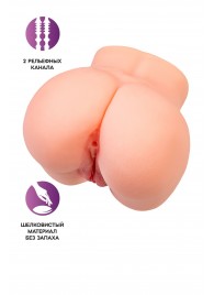 Реалистичный мастурбатор в форме попки с двумя любовными входами - No Name - в Магнитогорске купить с доставкой