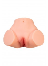 Телесный реалистичный мастурбатор-полуторс с 2 любовными входами - No Name - в Магнитогорске купить с доставкой