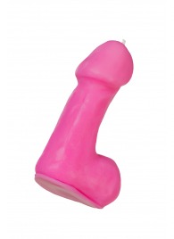 Розовая свеча в форме пениса - 47 гр. - Pecado - купить с доставкой в Магнитогорске