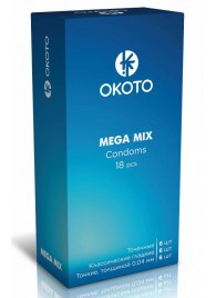 Презервативы OKOTO Mega Mix - 18 шт. - Sitabella - купить с доставкой в Магнитогорске