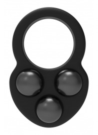 Черное эрекционное кольцо с утяжелителями - Dream Toys - в Магнитогорске купить с доставкой