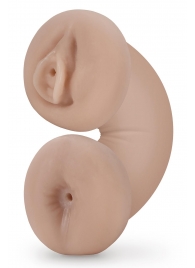 Телесный люминесцентный двусторонний мастурбатор Tasha - Blush Novelties - в Магнитогорске купить с доставкой