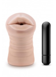 Телесный мастурбатор-ротик Nicole Vibrating Masturbator - Blush Novelties - в Магнитогорске купить с доставкой