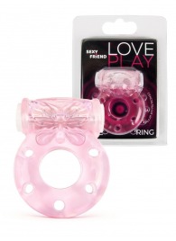 Розовое эрекционное виброкольцо с бабочкой - 1137 - в Магнитогорске купить с доставкой